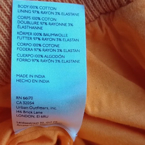 NWT Free People Benny Knit Skirt Set In Pink Orange Size XS - Picture 4 of 7